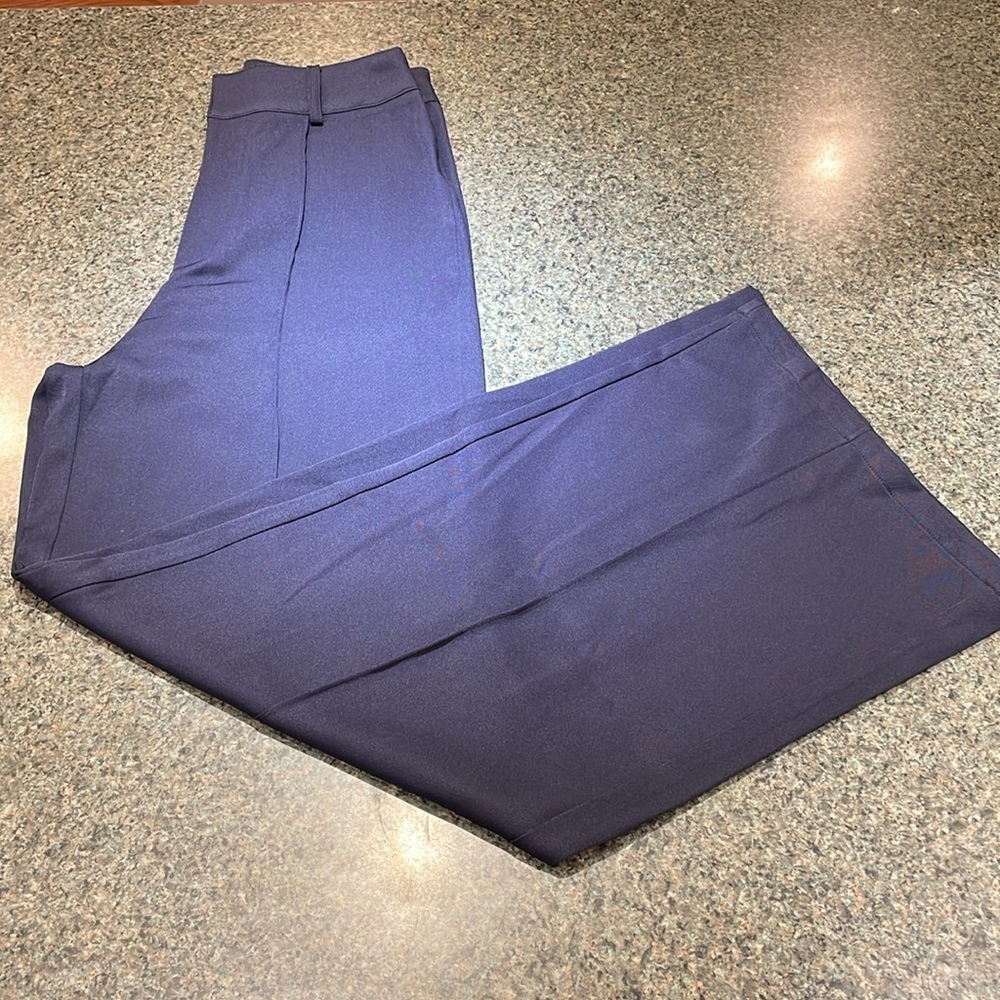 Shein navy slacks size medium tall seam down front high waisted